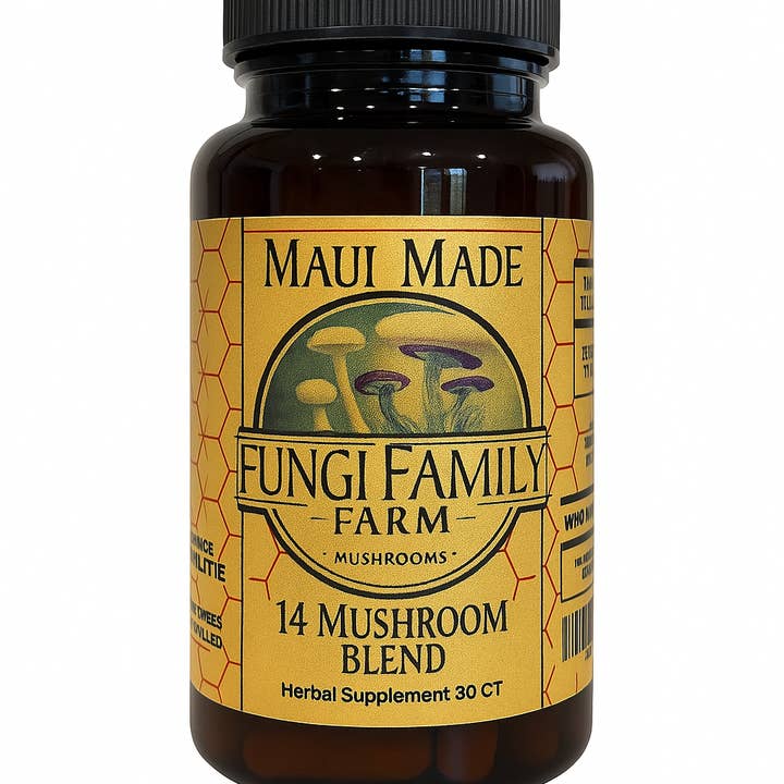 14 Mushroom Blend Capsules – Full-Spectrum Functional Mushroom Support for wholesale by Maui Mushrooms & More