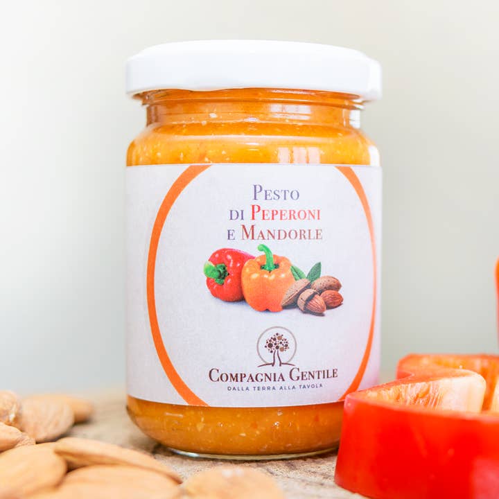 Compagnia Gentile - Wholesale Pesto - RED PEPPER AND ALMOND PESTO0