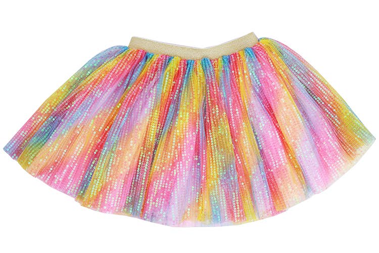 Sparkle Sisters by Couture Clips - Wholesale Tutu - Kids - Rainbow Ombre Sequin Confetti Tutu 0