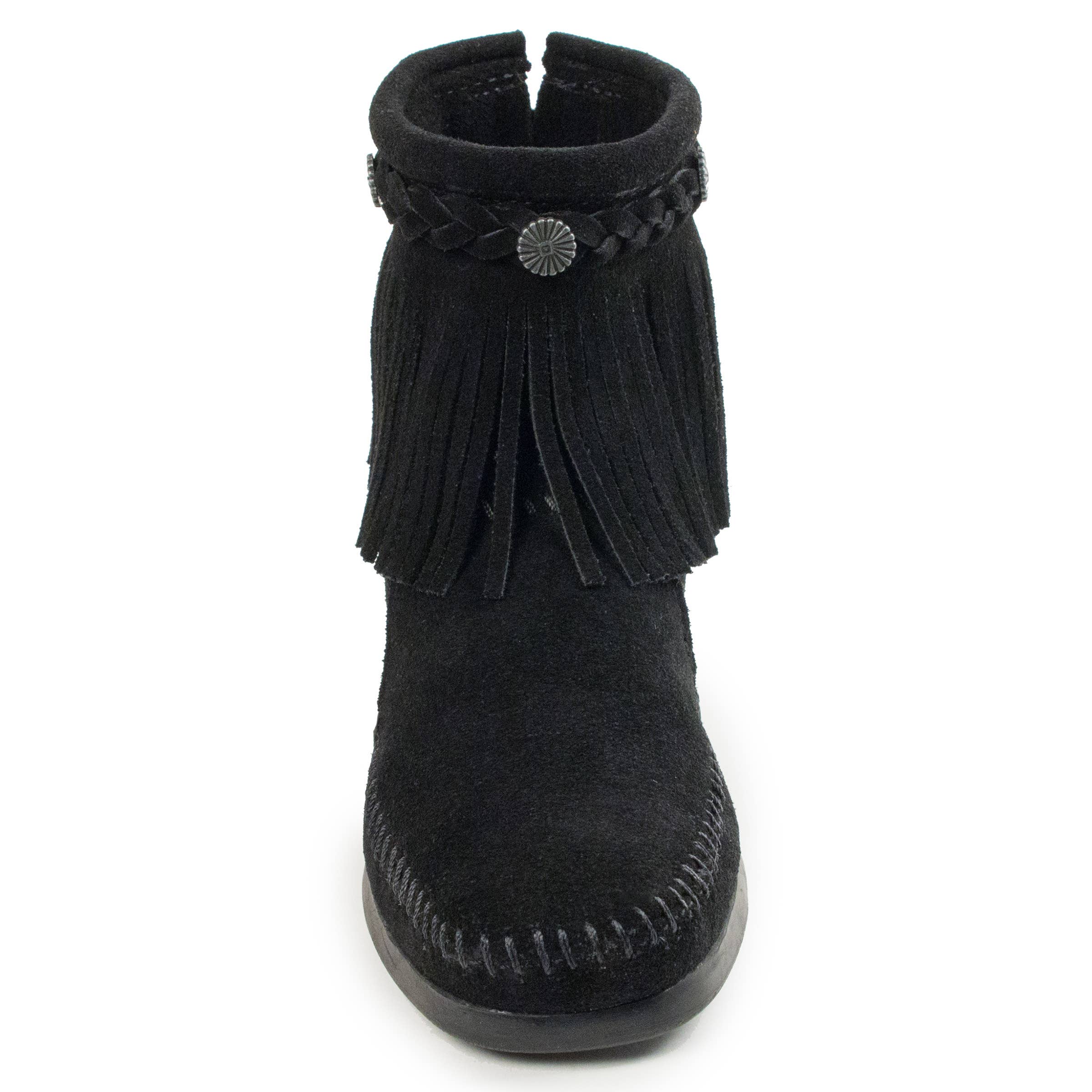 Minnetonka - Wholesale Booties - Women's - Women's Suede Fringe High Top Back Zip Ankle Boot Bootie11