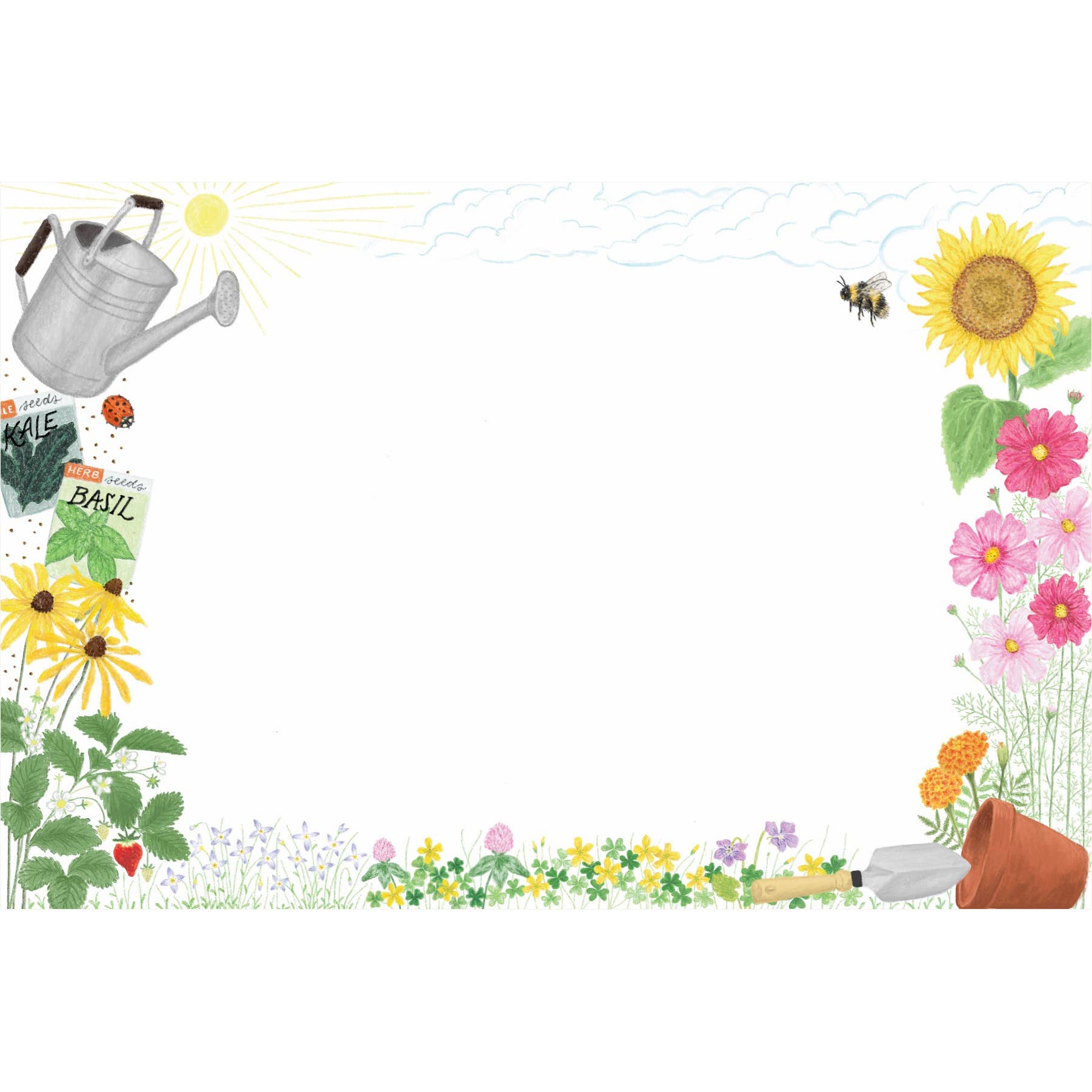 Lettering By KT - Wholesale Stationery/Notecard Set - Garden Set of 8 Flat Cards2