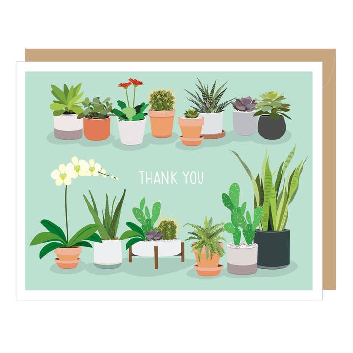 Succulents Thank You Note Card (single or boxed) for wholesale by Apartment 2 Cards