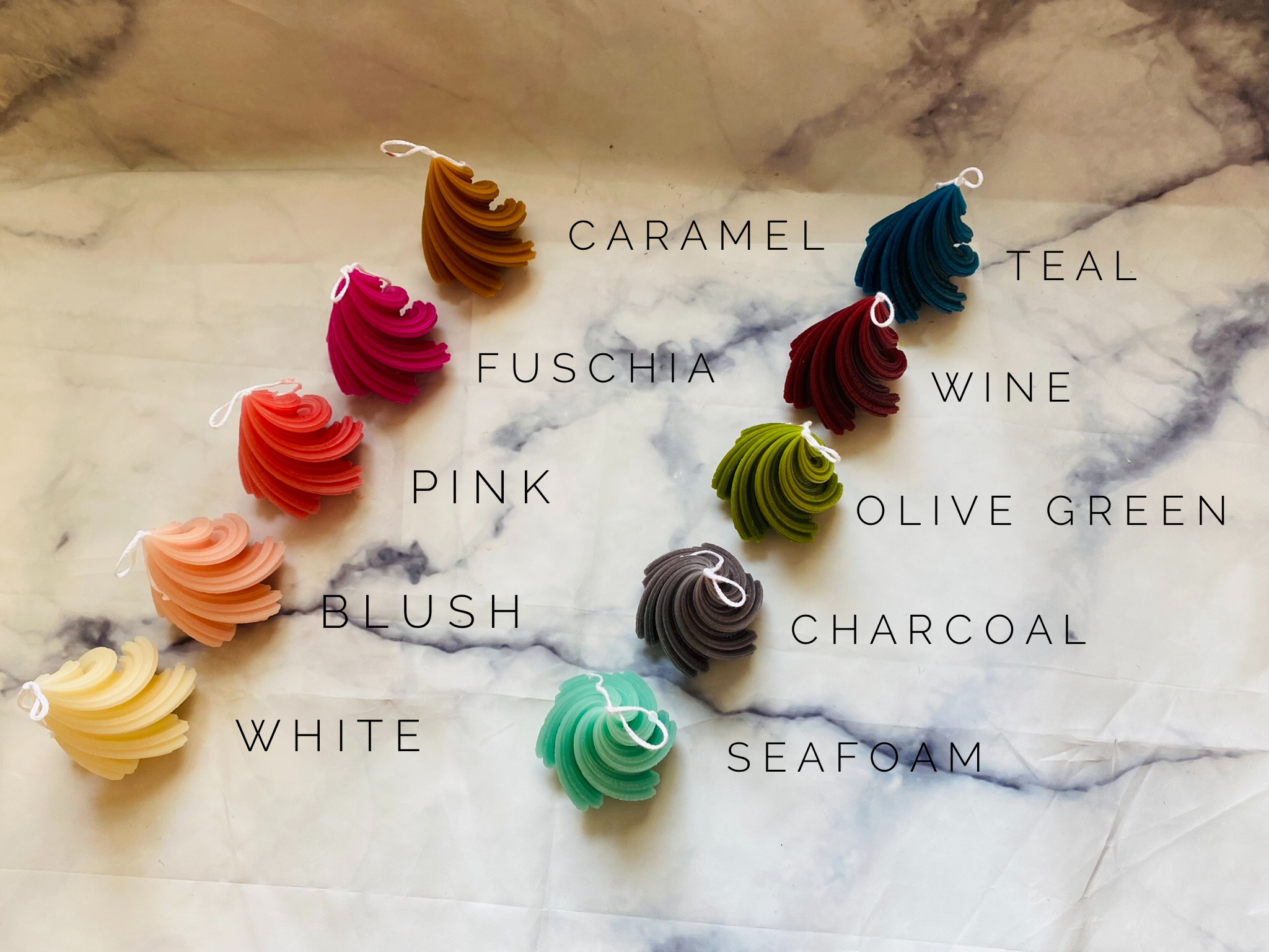 Maple + Love - Wholesale Novelty Candle - Swirl Christmas Tree Beeswax Candle0