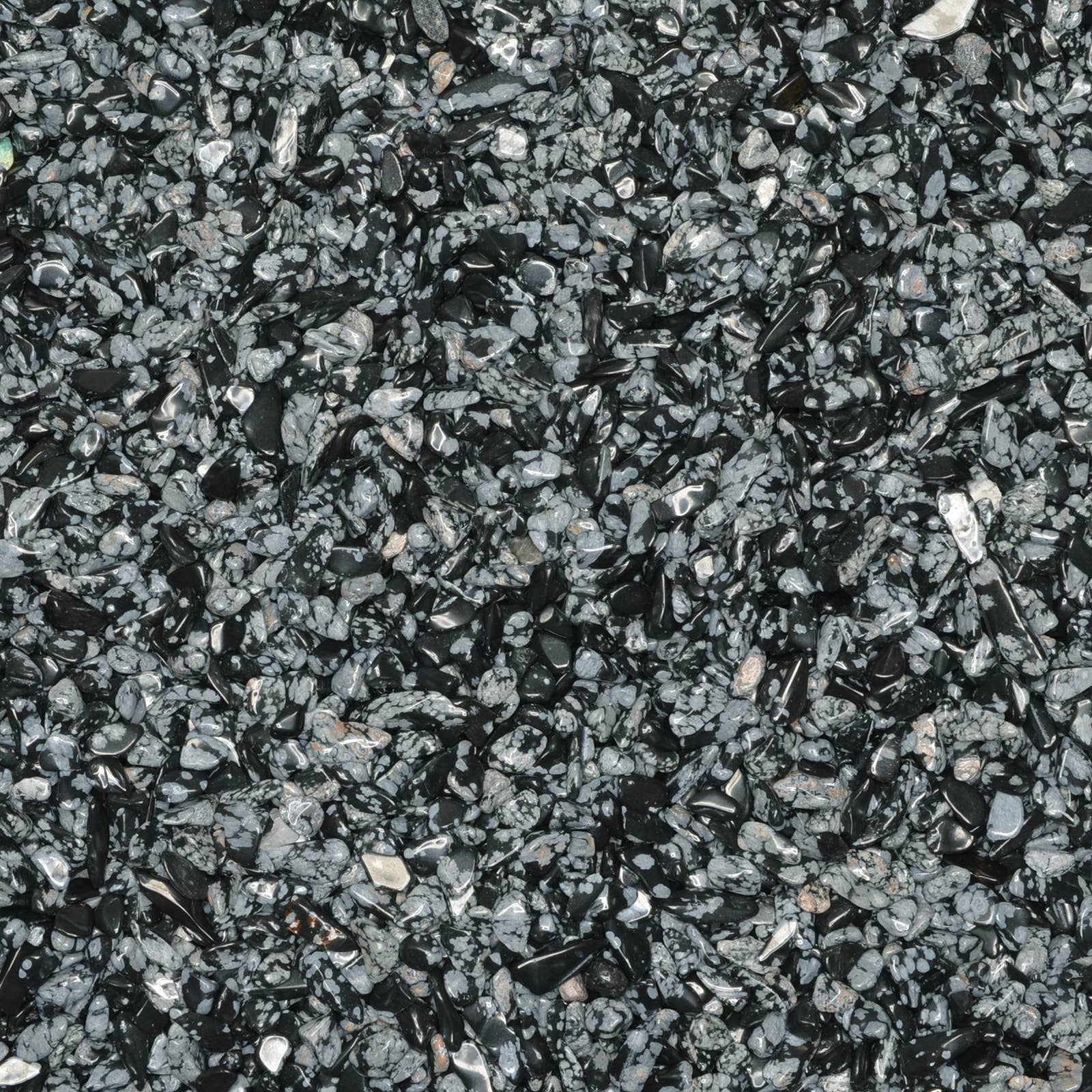 Fantasia Mining - Wholesale Spiritual Stone/Crystal - Tumbled Snowflake Obsidian Chips -.2" to .3" - China (1 lb)3