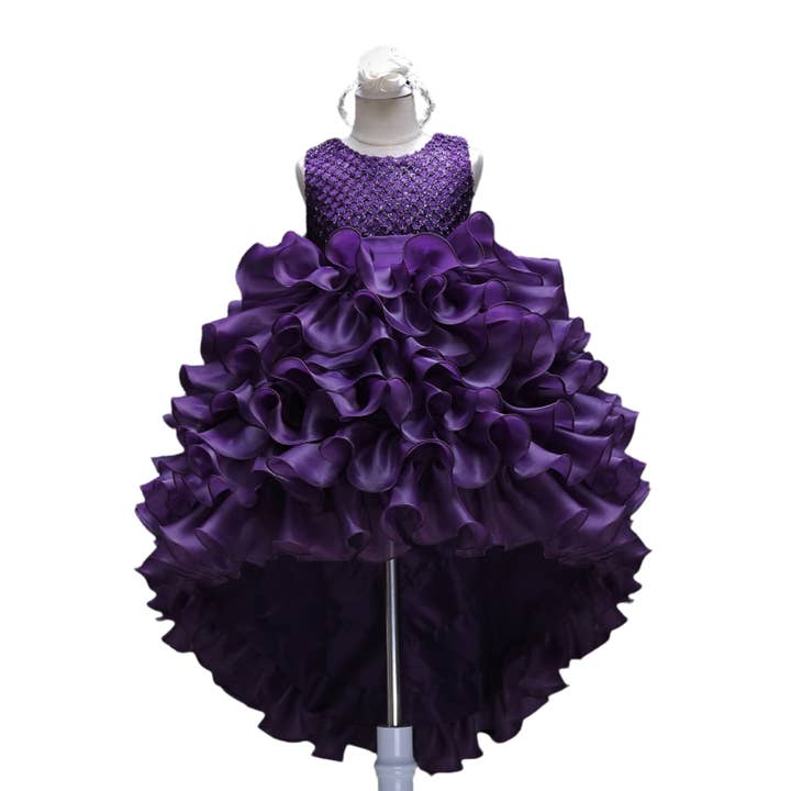 KiddieKickz - Wholesale Dress - Kids - Long Back Puffy Ruffle Dress