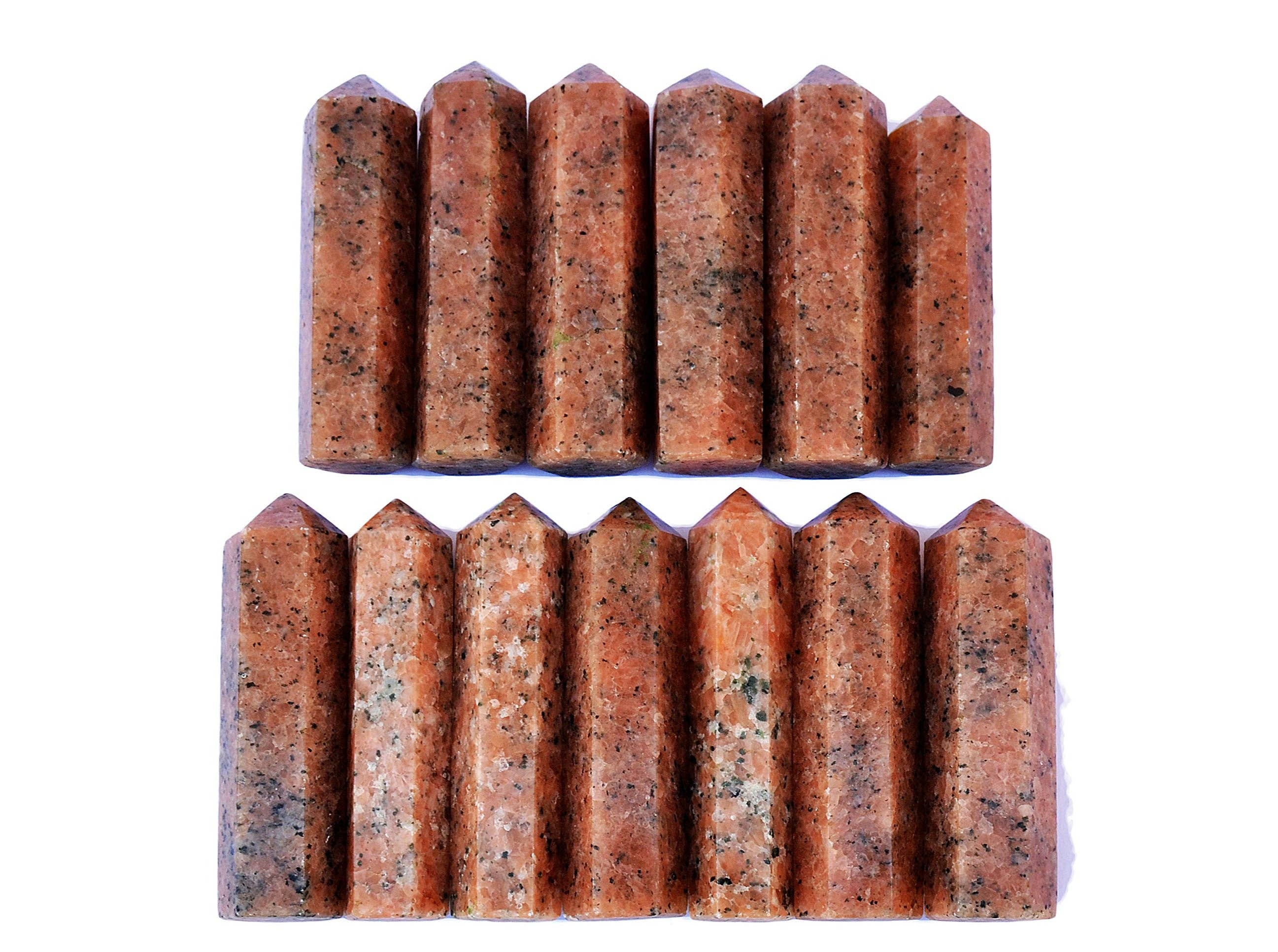 Kaia & Crystals - Wholesale Spiritual Stone/Crystal - Orange Calcite Prism Point (95mm)6