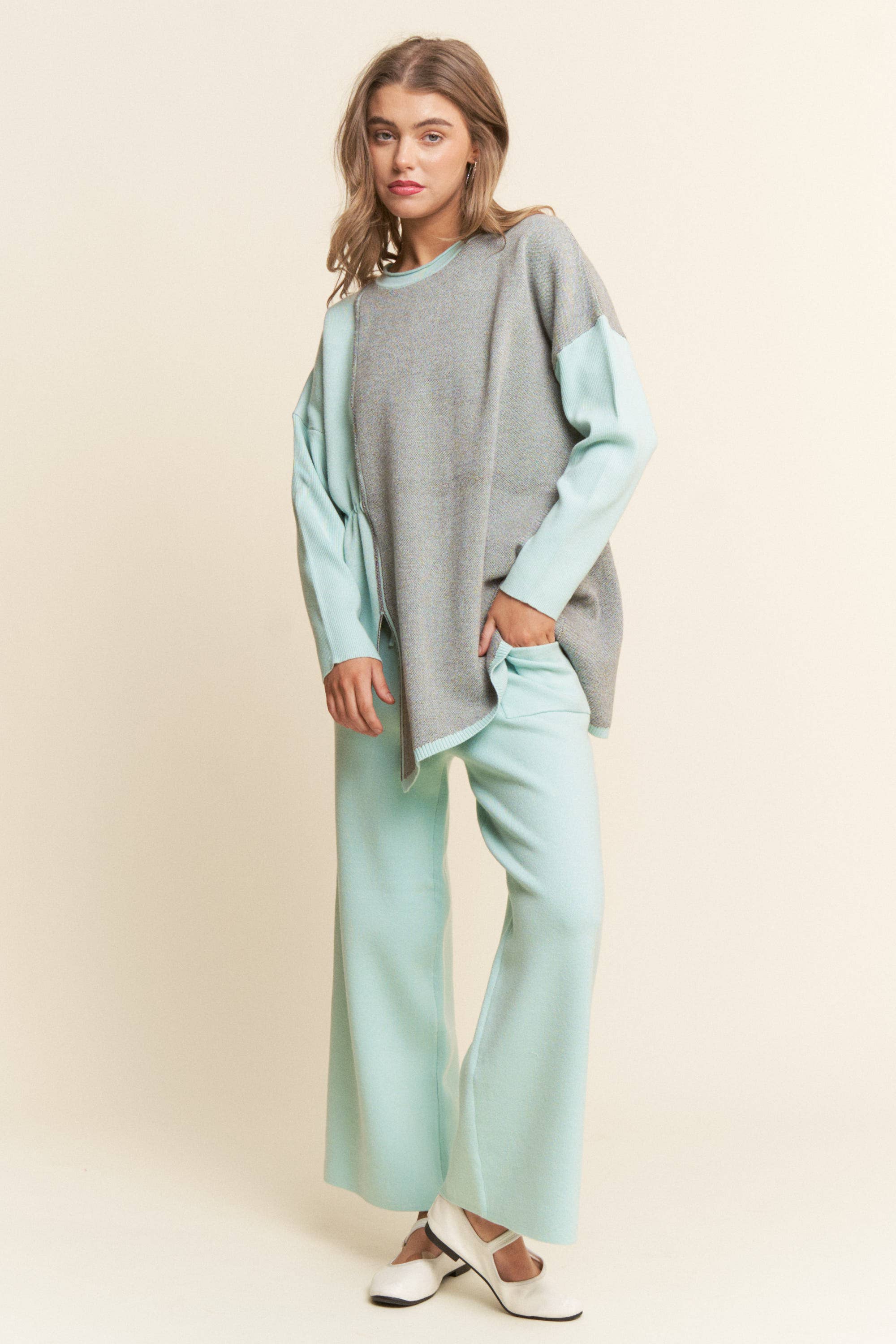 J.NNA - Wholesale Top & Pant Set (NOT Loungewear) - Women's - Soft Knit 2PC Set Long Sleeve Top & Bottoms S-L/1X-3X1