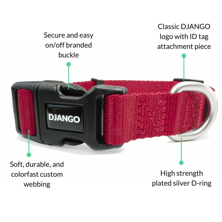 DJANGO - Wholesale Pet Collar - Dog - Tahoe Dog Collar - Firelight Red2