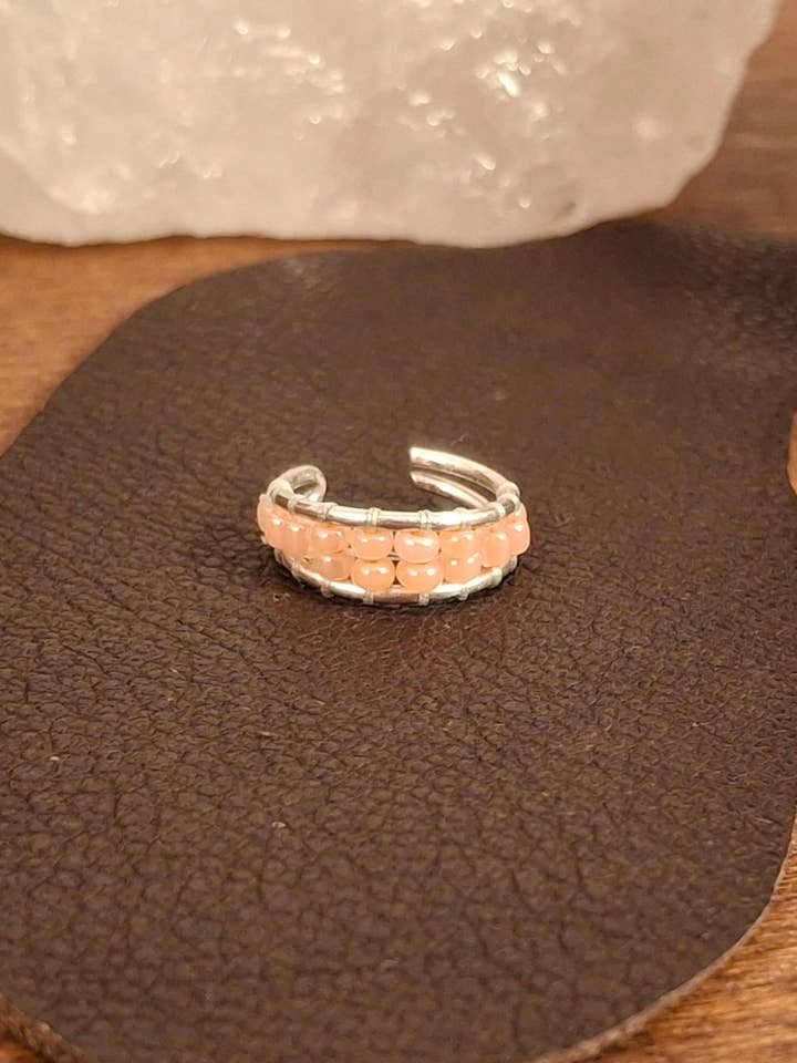 Woven Beaded, Fake Piercing, Conch Ear Cuff for wholesale by Cat Horn Accessory