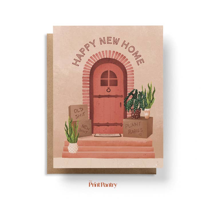 Happy New Home Greeting Card for wholesale by The Print Pantry