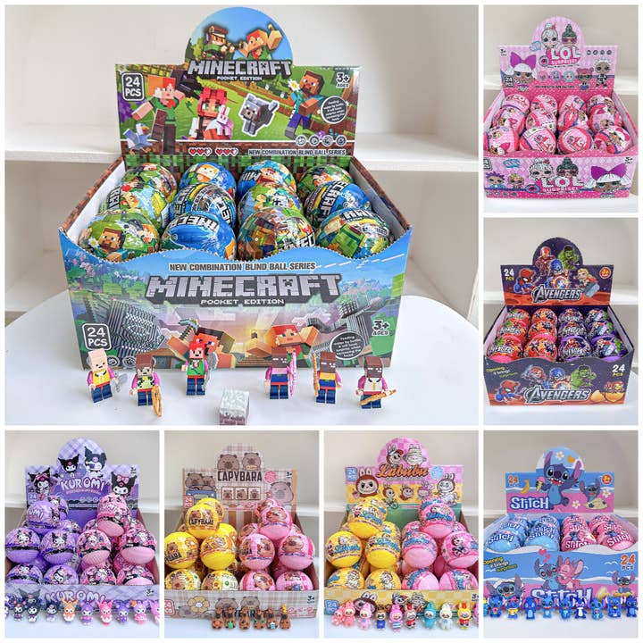 Conjunto de Figuras de Silicone com Blocos de Construção Mini Cápsula Surpresa Caixa Cega Brinquedo de Puzzle Divertido Colecionável por atacado de Auraquise