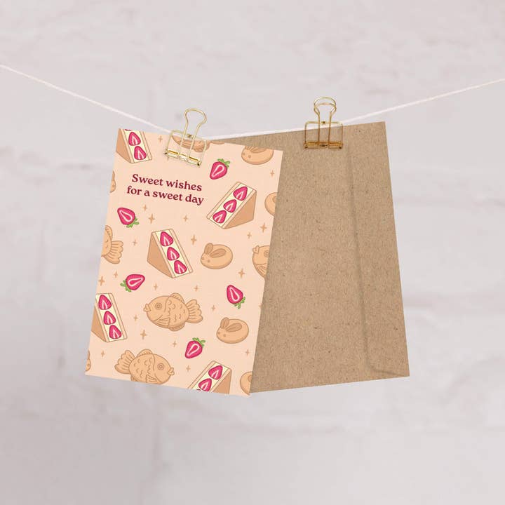 Cute Asian Cards - Wholesale Birthday Card - Sweet Dessert Birthday Card | Funny Aesthetic Asian Greeting Cards1