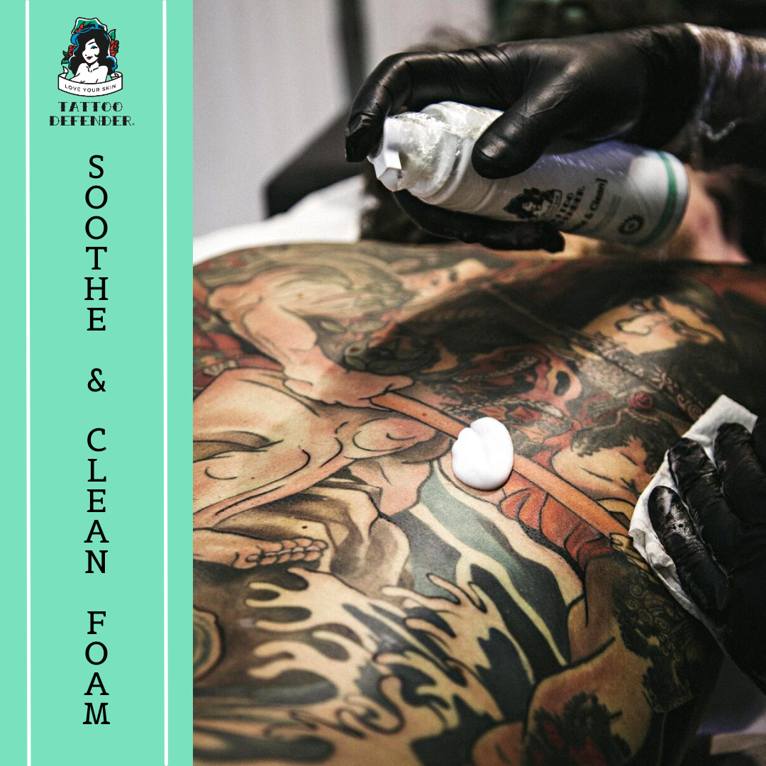 Tattoo Defender – Großhandel Tattoo-Salbe/-Pflege – Reinigungsschaum zur Pflege und Reinigung von Tätowierungen3