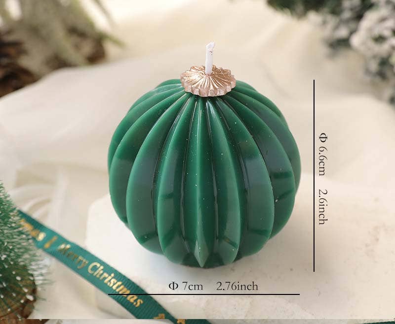 Candles Meta - Wholesale Novelty Candle - Christmas Pleated Ball Home Ambience Decor Scented Candle3