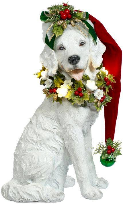 Dunn Deals - Wholesale Christmas decoration - Christmas Carousel Collection - 18.5" Christmas Dog with LED