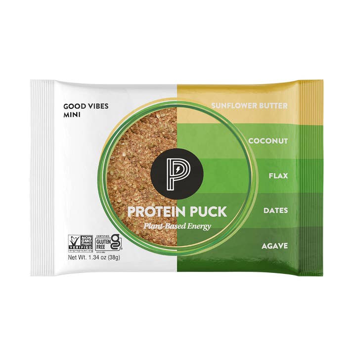 Good Vibes Mini (Coconut, Almond, Sunflower) (12 - 1.34oz Bars) for wholesale by Protein Puck