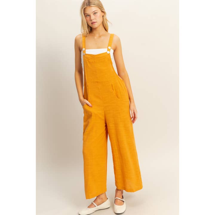 HYFVE - Wholesale Jumpsuit - Women's - HF25A082-Textured Wide Leg Overall Jumpsuit