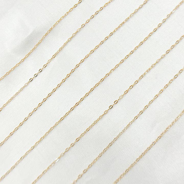 Tresor Jewelry Inc. - Wholesale Link & Chain Necklace - 1025DRF. 14K Gold Filled Cable Chain