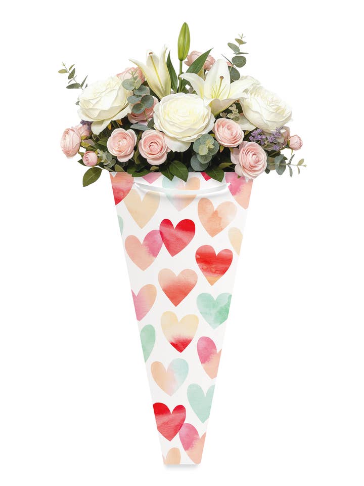 Flower Bouquet Bag - Hearts for wholesale by DICKENS INC.