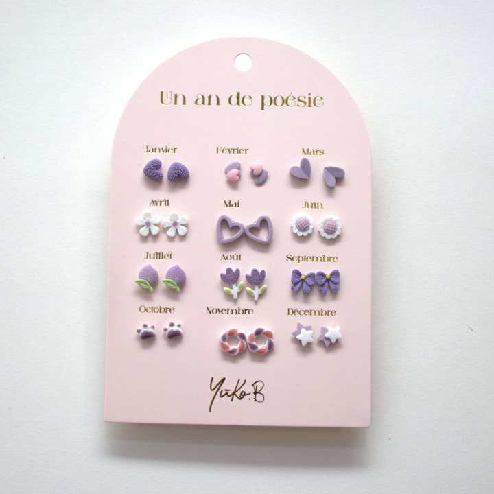 Yuko B - Wholesale Earrings - Kids - Offer of 25 stainless steel earring cards