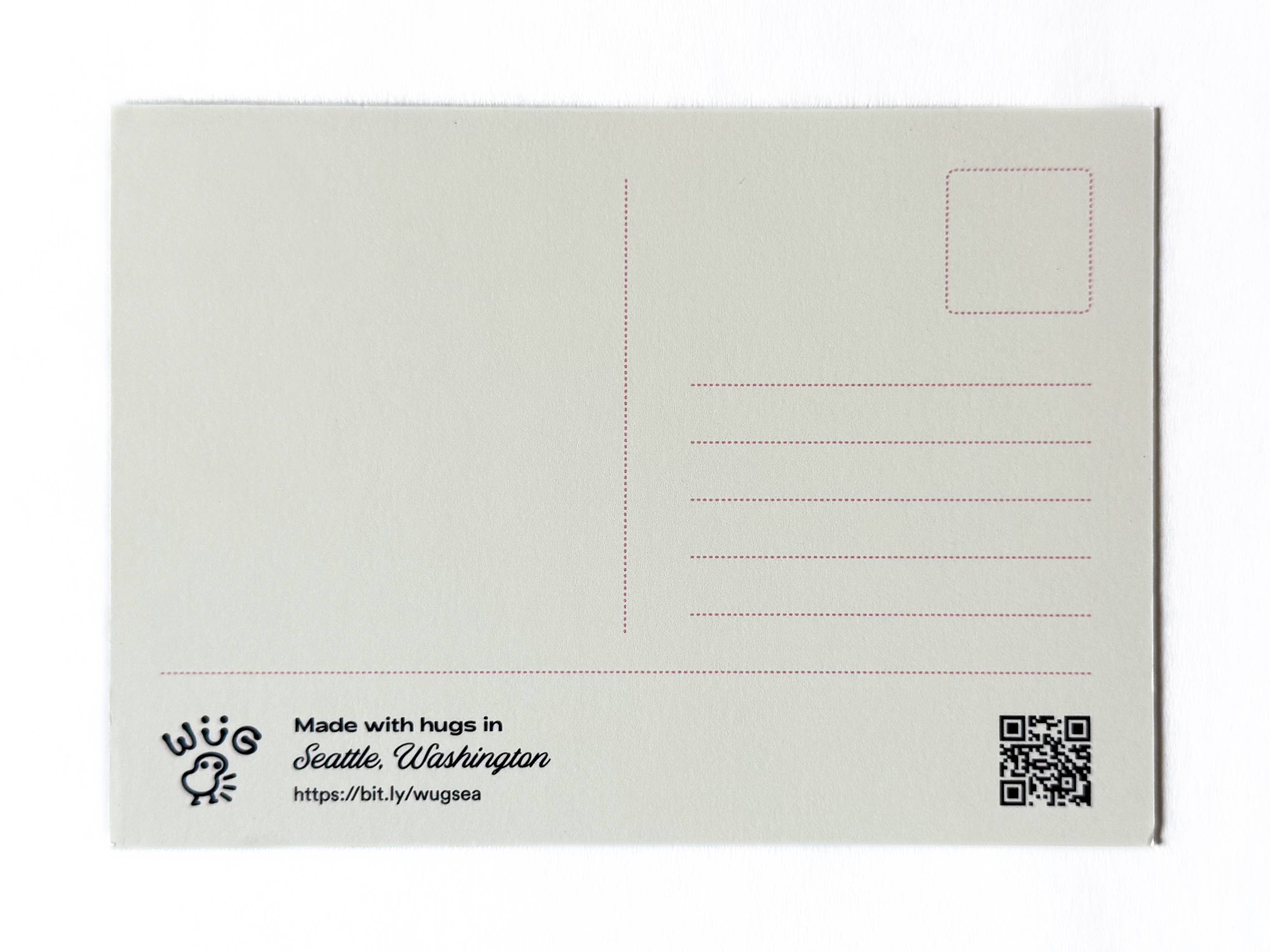 Wug Prints - Wholesale Postcard - Live like the Mountain is Out Mt. Rainier Postcard1