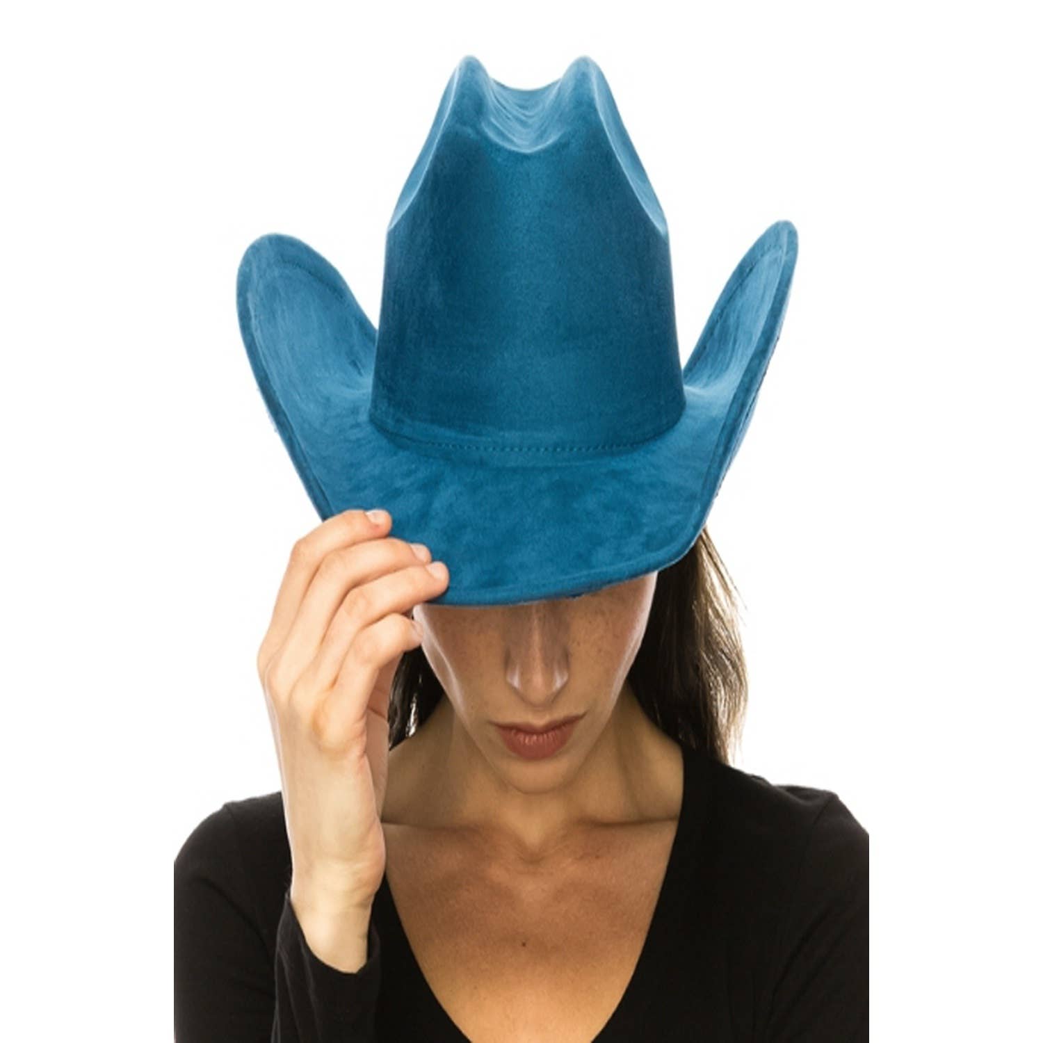 Bella Betty - Wholesale Cowboy Hat - Women's - VEGAN SUEDE CATTLEMAN COWBOY HAT14