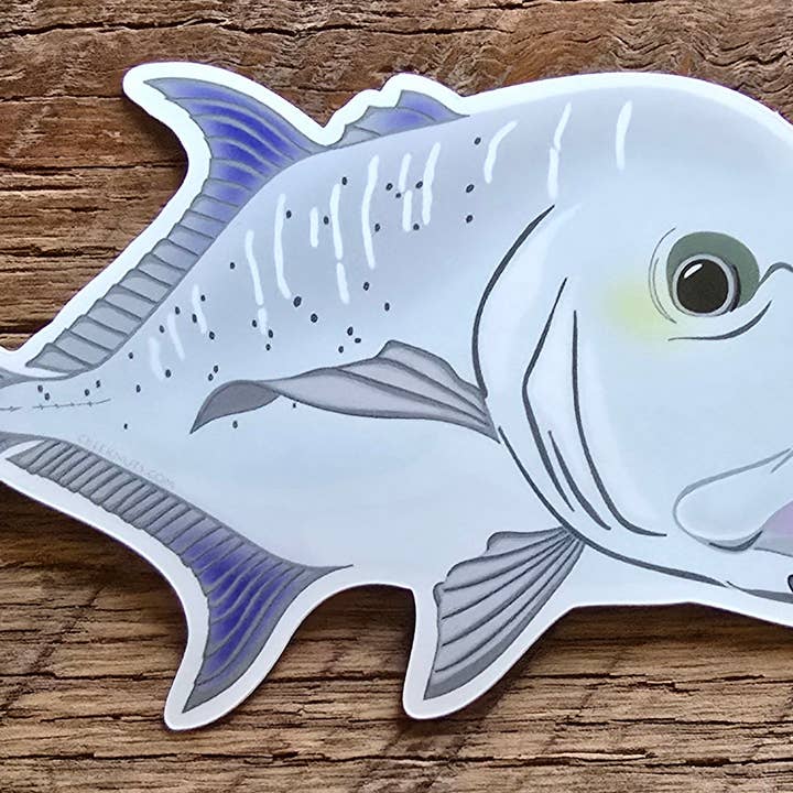 Giant Trevally Sticker for wholesale by creeknuts.com