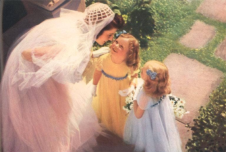 Found Image Press - Wholesale Sticker - Sticker IO-304 Bride and Two Flower Girls0