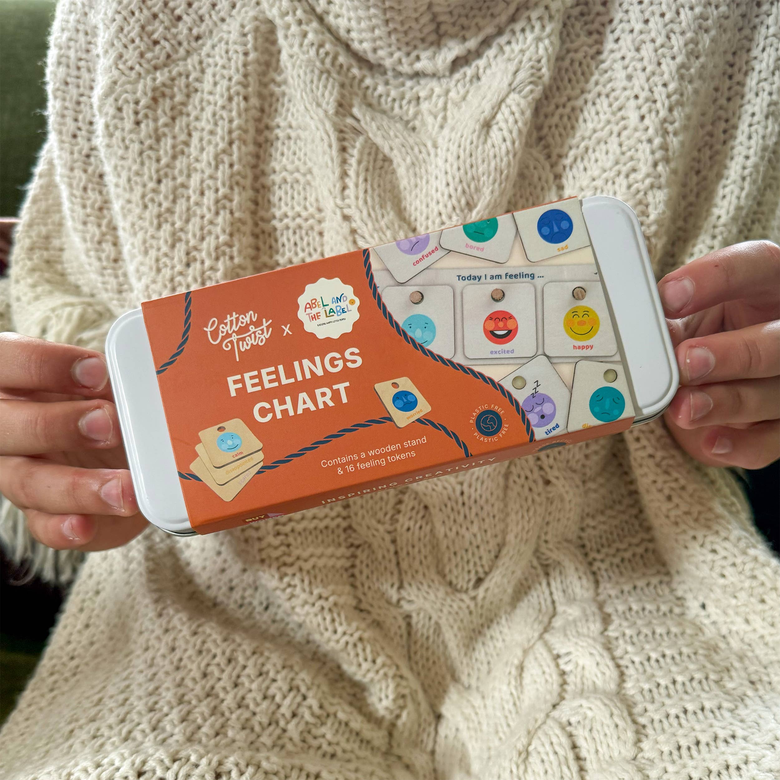 Cotton Twist (USA DUTIES PAID) - Wholesale Wood Toy - Kids - Feelings Chart for Children6