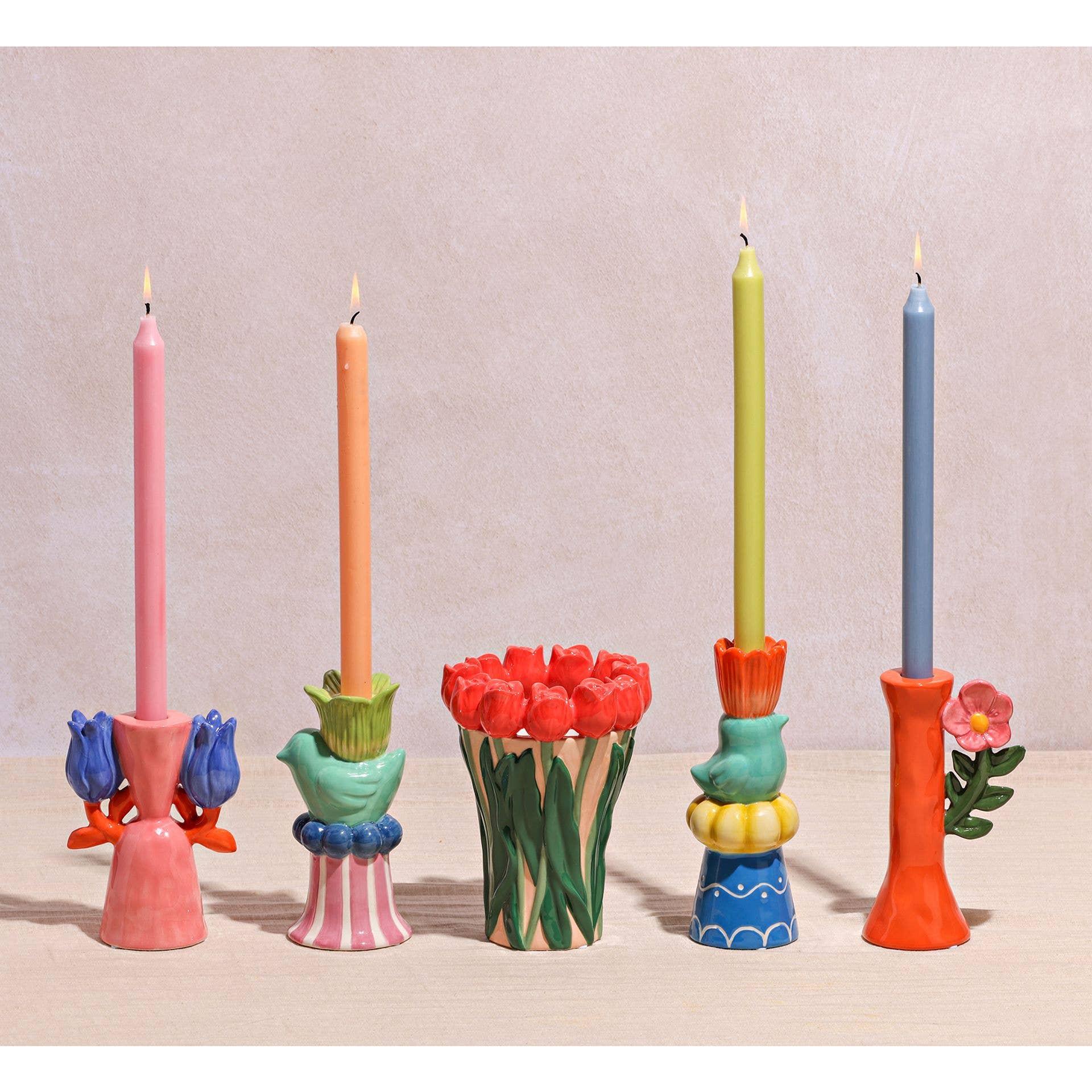 WIDDOP and Co. - Wholesale Candle Holder - Hestia Pink Flower Candle Holder1