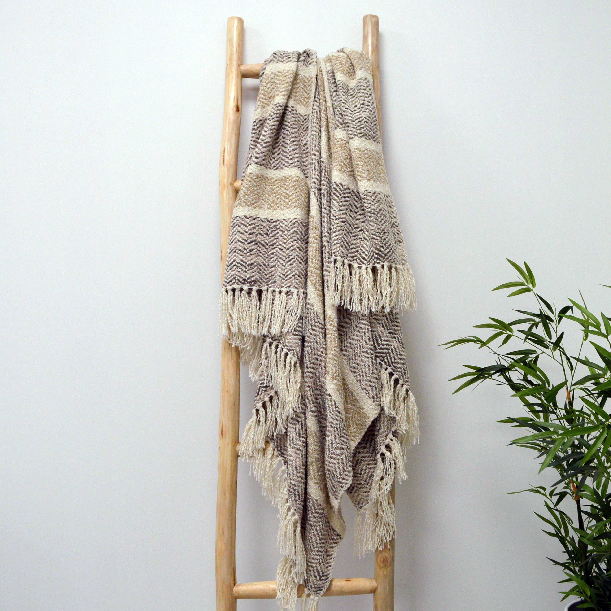 Allure Bath Fashions - Wholesale Throw Blanket - Savannah Herringbone Throw Blanket - 100% Recycled Materials12
