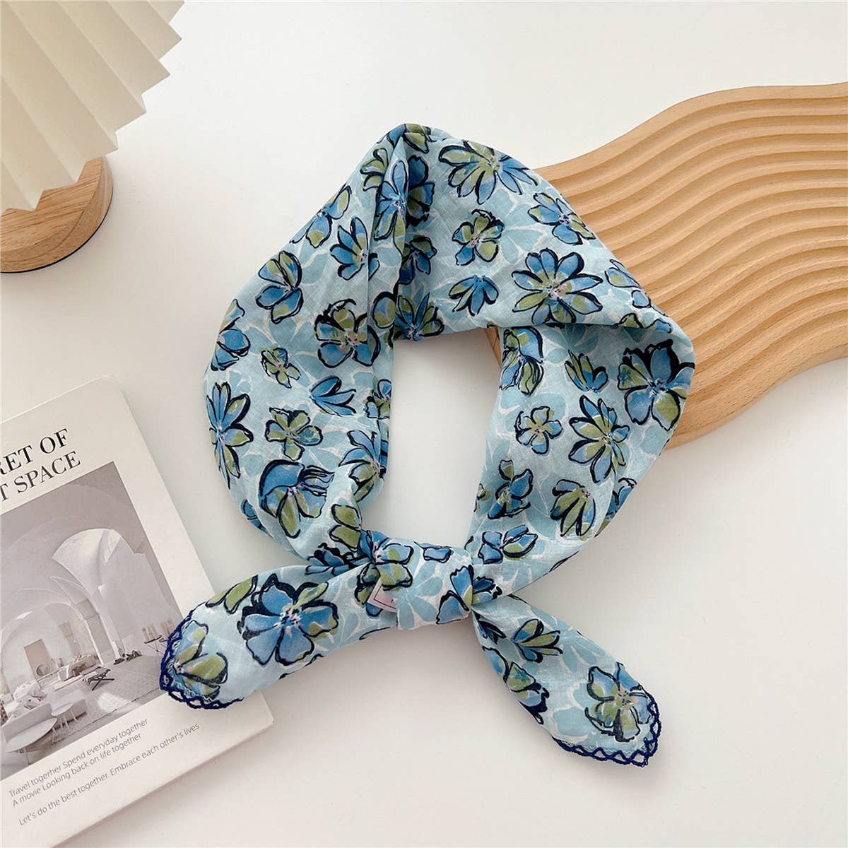 ACCITY - Wholesale Scarf - Women's - Cotton Linen Square Scarf for Women’s Neck Wrap_CWMS067212