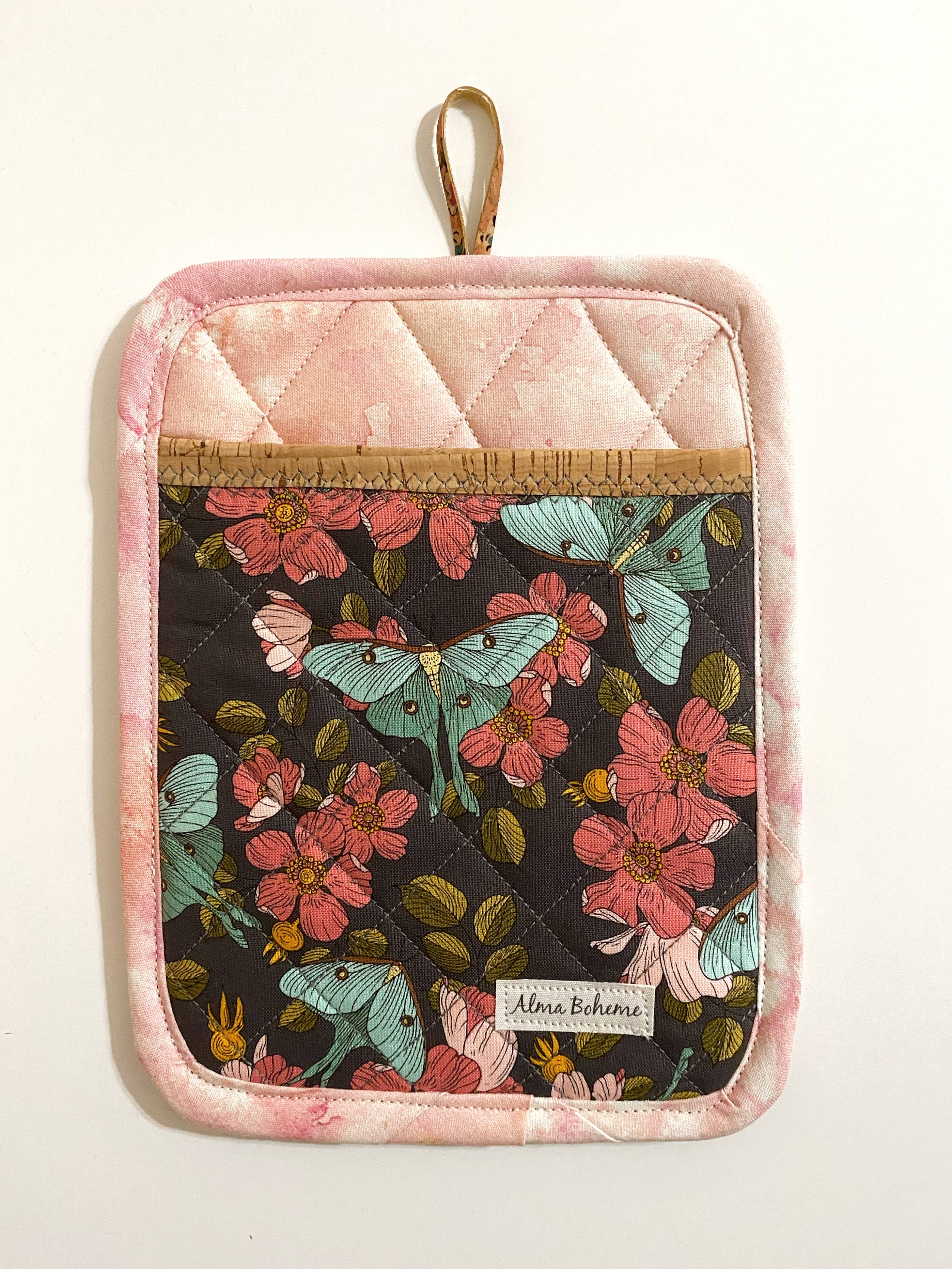 Alma Boheme Handmade - Wholesale Ovenwant/pothouder - Duurzame pannenlap van kurk en katoen met zakje27