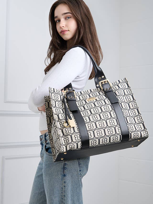 GRAND CABAS À BOUCLE MONOGRAMME pour la vente par Bessie London