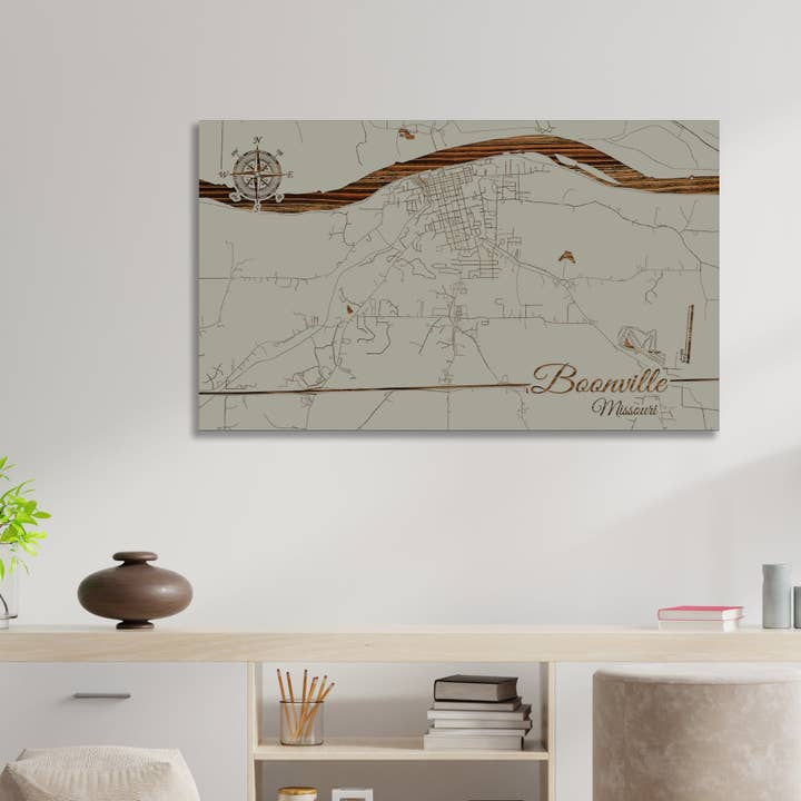 Fire & Pine - Vendita all'ingrosso Mappe - Missouri: mappa di Boonville Street2