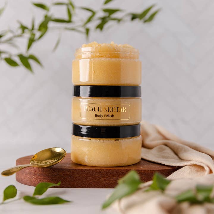 Peach Nectar Body Polish for wholesale by Serendipity Bath & Body