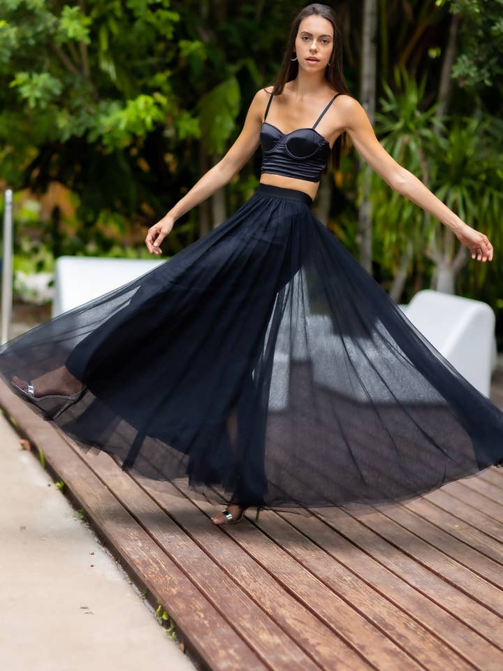 Sylvie Muller - Wholesale Skirt - Women's - Gala Black Tutu tulle skirt4