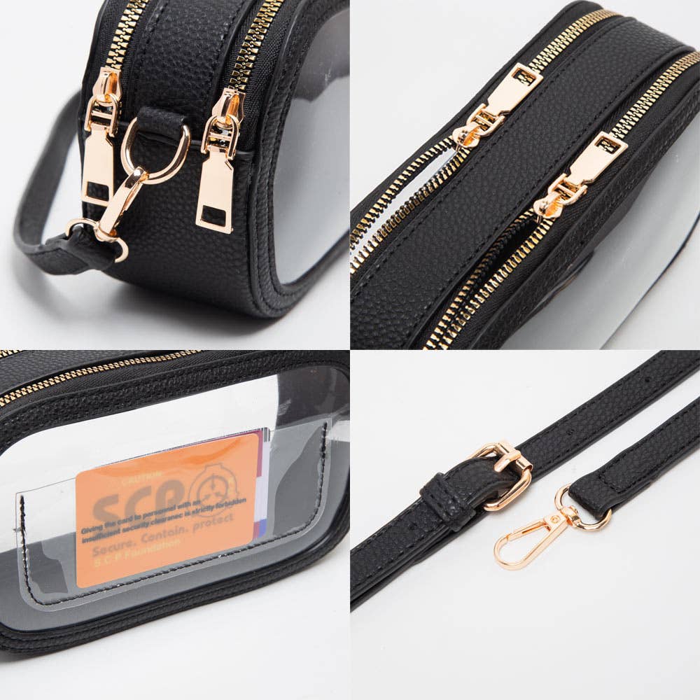 Sensibling Corp. - Wholesale Crossbody Bag - Women's - Solid Faux Leather Transparent Rectangle Crossbody Bag18