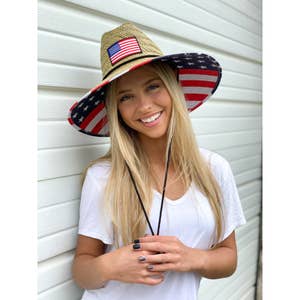 Find Wholesale american flag straw hat For Fashion And Protection 