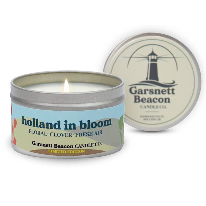 Garsnett Beacon Candle Co. - Wholesale Jar/Filled Candle - Holland In Bloom Tulip Time Holland Michigan Candle - Tulip, Floral, Ozone Scent2