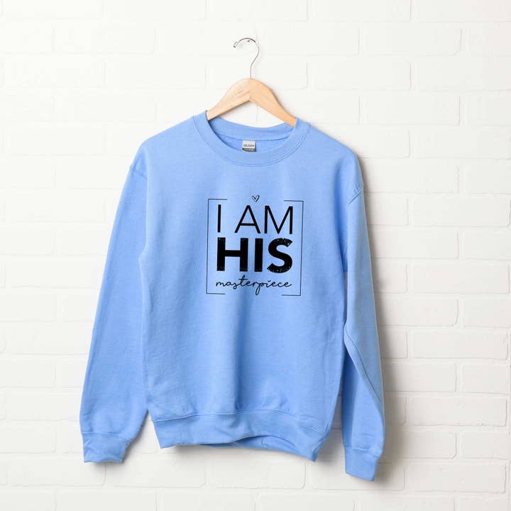 I Am His Masterpiece | Sweatshirt | Religious | Faith for wholesale by Uplifting Threads Co Wholesale