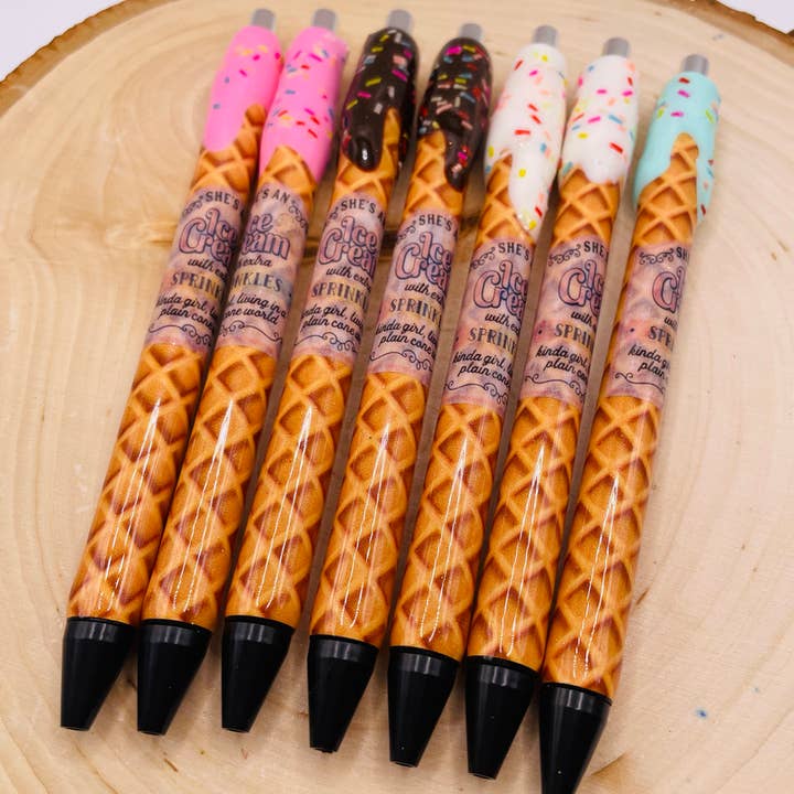 Ice Cream Gel Pens for wholesale by Mountain Laurel Designs Co