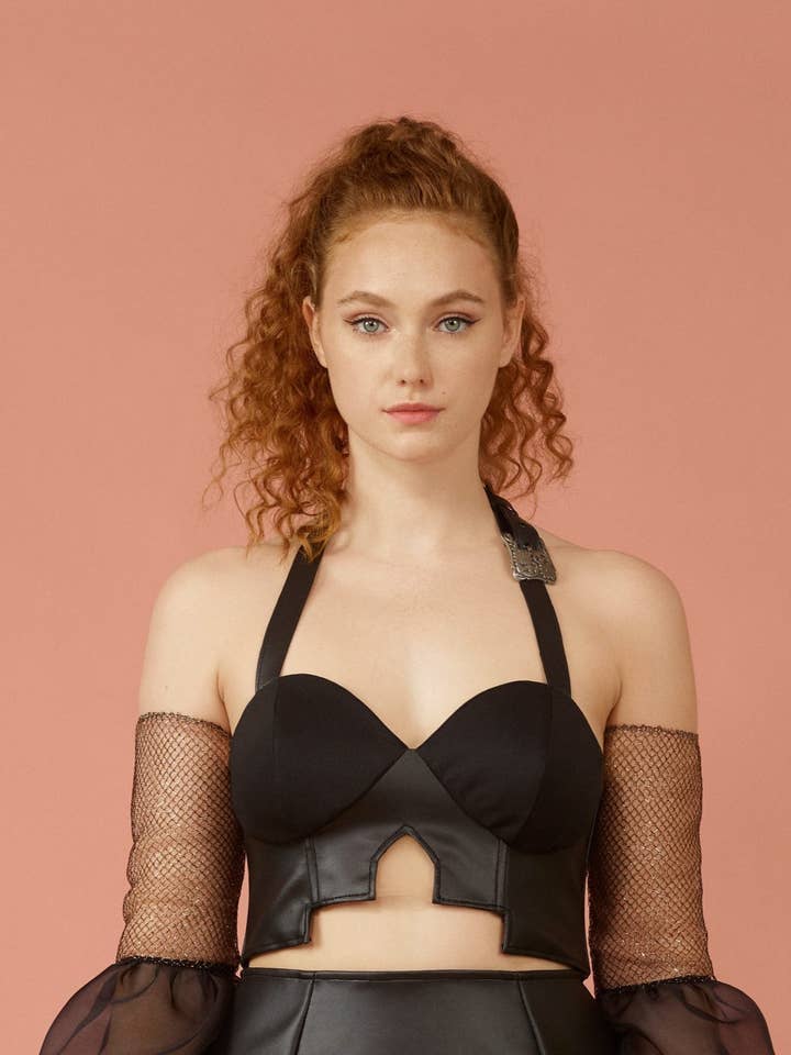 Vegan Leather Bralette for wholesale by Wadsworth House