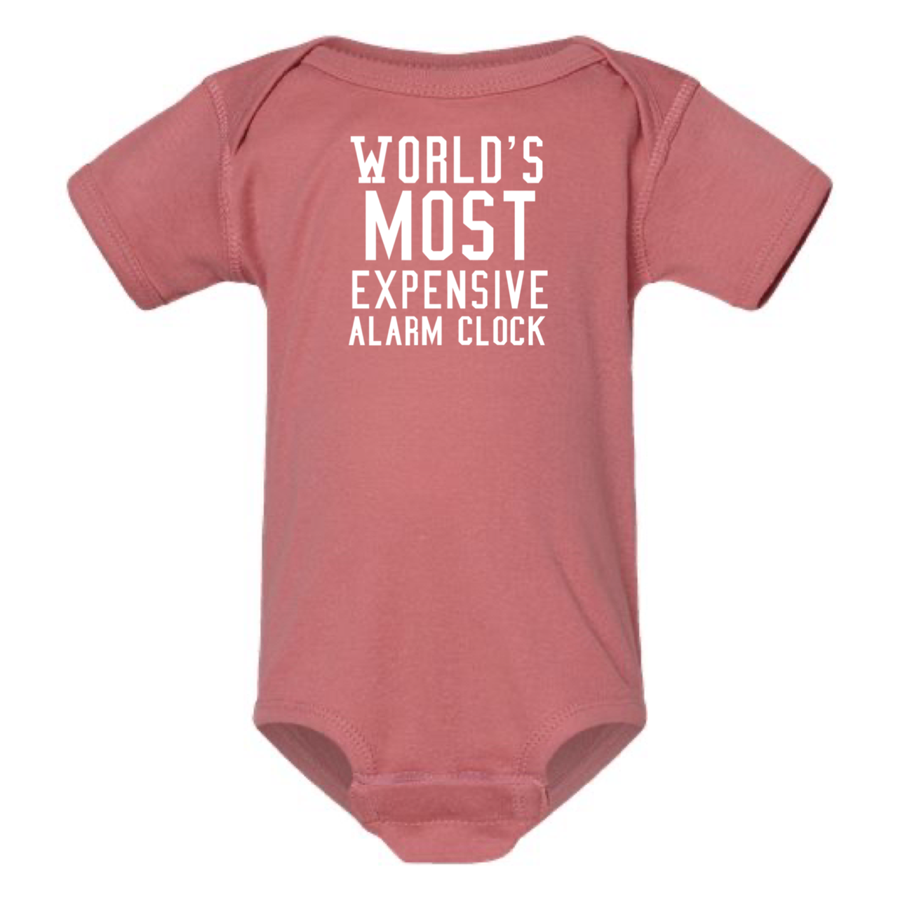 dkhandmade - Wholesale Bodysuit (Non-Footed) - Baby - WORLD'S MOST EXPENSIVE ALARM CLOCK BABY ONESIE2