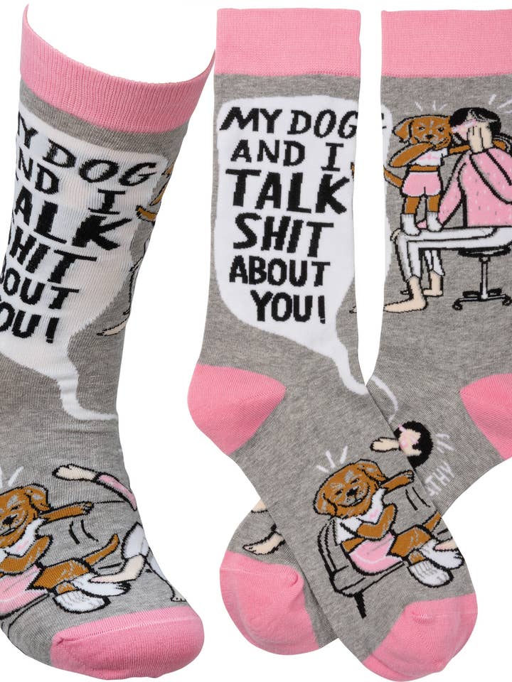 My Dog And I Talk About You Socks and other Purchase Wholesale pomeranian sock. Free Returns & Net 60 Terms on Faire trending on Faire.
