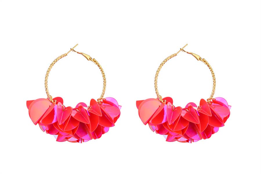 Nima Accessories Inc - Wholesale Dangle Earrings - Ladies Fashion  Multiple Sequin  Dangling Earrings5