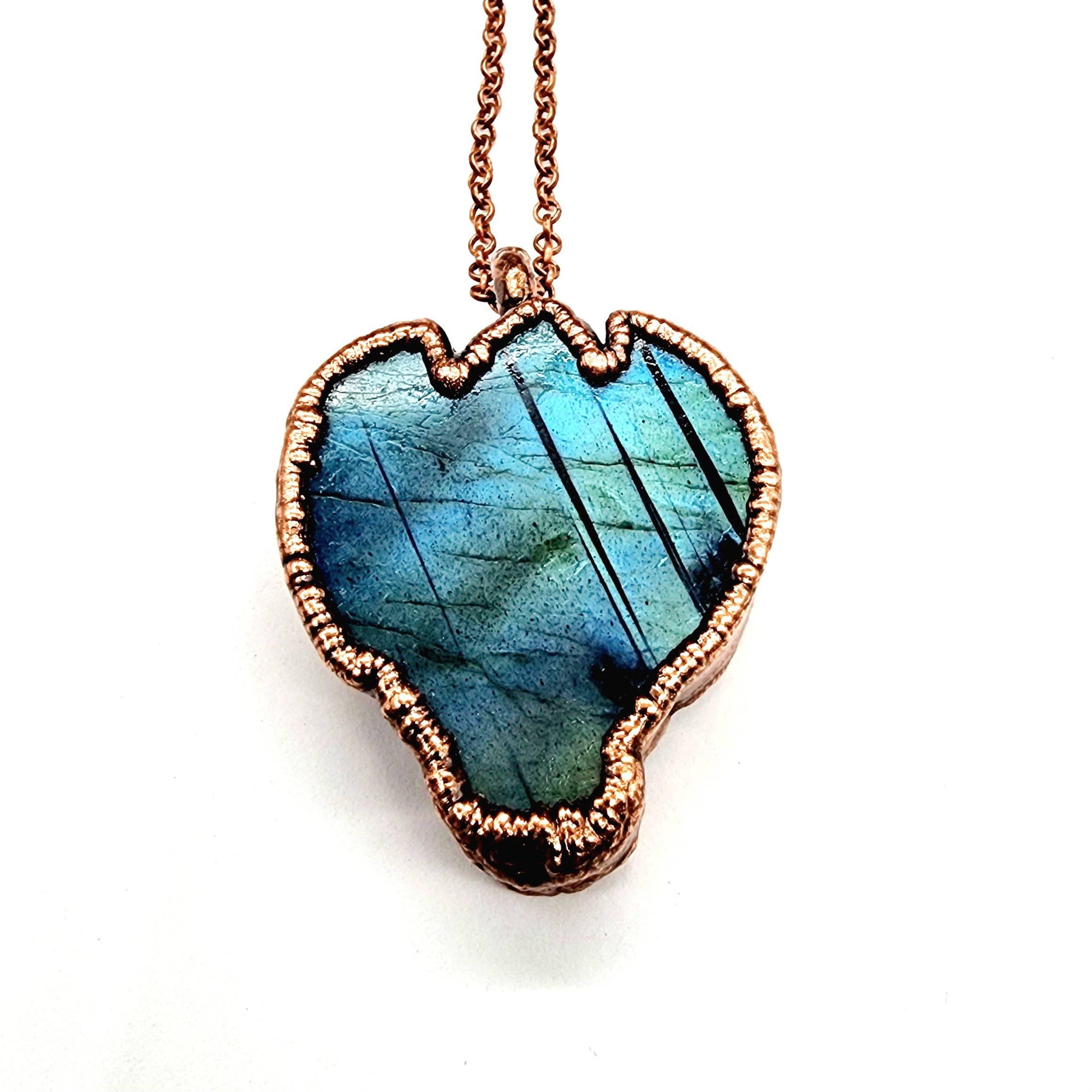 MergingMetals - Wholesale Pendant/Charm Necklace - Carved Labradorite Dragon Necklace 3