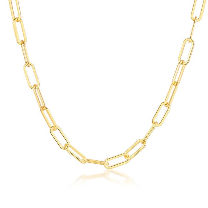 Collar Elena Paperclip Link para venta al por mayor de Fran's Hause