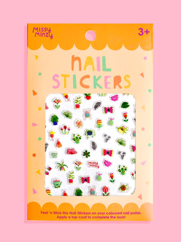 NEW Crazy For Plant Nail Stickers, Wearable Art, Nail Decals for wholesale by Missy Minzy