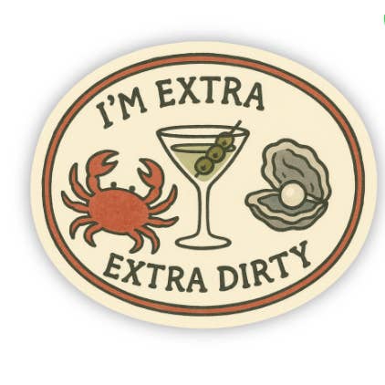 Sou um Autocolante Extra Extra Sujo – Martini, Ostra & Caranguejo por atacado de inviting affairs paperie